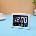 Miniatyrbild 1 av 5: G2000 Färgskärm, Datum- och Temperaturvisning, Väckarklocka, Skrivbordsklocka (Vit)