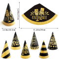 Pikkukuva 2 / 6: 2Set Happy New Year -juhlahatut Hieno New Year Paper Cone Hat Cheers Uusi tyyli3 KLB