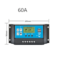 Miniatyrbillede 2 af 6: Solbatteri-controller 12V/24V solpanel-ladningsstyringscontroller Jordforbindelse KLB