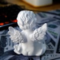 Miniatyrbillede 6 af 7: Harpiks Kerub Engel Havefigur Charmerende Engel