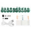 Miniatyrbillede 1 af 8: USB DIY Farverig LED Musik Julemand Kit Ferie KLB