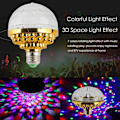 Miniatyrbilde 6 av 8: Fargerik roterende ball lys DJ krystall RGB festlys KLB
