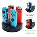 Miniatyrbild 4 av 8: Multifunktionell laddare 4 laddningsstation docka för Nintendo Switch-kontroller KLB
