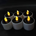 Miniatyrbillede 6 af 8: Solcelledrevne LED-stearinlys, flimrende flammefri stearinlyslamper, KLB