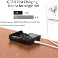 Miniatyrbild 7 av 8: VC4S USB-laddare 4 platser snabbladdare för 3,6V/3,7V Li-ion 18650