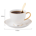 Miniatyrbillede 2 af 5: Kaffe kopper og underkopper Royal 220 ml porcelæn kaffe kopper