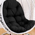 Pikkukuva 4 / 4: Rattan-nojatuolin tyyny, riippuva keinu rottinkituolin tyyny puutarha terassi tyynynpäällinen musta 80x120cm KLB