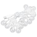 Miniatyrbillede 5 af 8: USB-lyskæde, 20 LED'er, krystalboble, sfærisk, dekorativ KLB