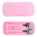 Miniatyrbilde 7 av 8: 2 stk/sett Gaffel Skje 304 Rustfritt Stål Barnebestikk Rosa KLB