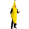 Miniatyrbillede 2 af 2: Banan Kostume til Voksne - One Size - Gul