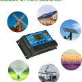 Pikkukuva 6 / 6: 30A 12/24V LCD aurinkosäädin akkuregulaattorin ohjain kaksois USB