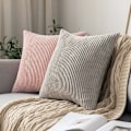 Miniatyrbilde 3 av 5: Dekorative kordfløyel putetrekk Sofa Myk dekorativ putevar for hjem Stue Soverom Seng Kontor 45 x 45CM (Rosa×1) KLB
