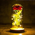 Miniatyrbillede 1 af 5: Skønhed og Udyret Rose, Evig Rose i Glas Rose i Glaskuppel