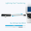 Miniatyrbillede 4 af 8: 4-port USB 3.0 hub, ultra-slank data USB hub, ingen opladning