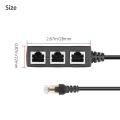 Pikkukuva 7 / 7: RJ45 LAN Ethernet 1-3-porttinen jakokaapeli Verkkokortti Cat5 Cat6 -sovitinliitäntä