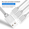 Miniatyrbild 6 av 7: 2-pack multi USB-laddningskabel, 3-i-1, hopfällbar, multipel