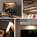 Miniatyrbillede 4 af 5: LED badeværelsesspejl 4W USB genopladelig lys træskab lys berøringsdæmpbar