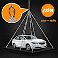 Miniatyrbillede 4 af 6: 22KN auto-låsende karabinhage nøglering, 2200KG brudstyrke KLB