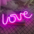 Miniatyrbillede 3 af 5: Neonlys, LED Kærlighed neon skilt formet dekorativ lys, vægdekoration til