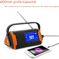 Miniatyrbild 5 av 5: TKOOFN Solardynamo vevradio FM, bärbar multifunktionell utomhusnyhet
