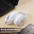 Pikkukuva 5 / 6: Bluetooth-kuulokkeet, stereova syvä basso, pehmeä valkoinen