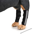 Miniatyrbillede 1 af 4: Reflekterende hundebenstøtte (sort) med sikkerhedsreflekterende strimmel til for- og bagbenstøtte til hund. Animal Paw Compression Pack til skader Art