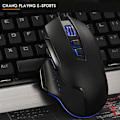 Miniatyrbillede 4 af 8: Gaming mus med led-lys, programmerbar, ergonomisk