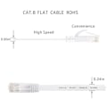Miniatyrbilde 4 av 7: Cat 6 Ethernet-kabel, 50 fot, hvit - Flatt Internett-nettverk