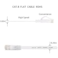 Pikkukuva 4 / 7: Cat 6 Ethernet-kaapeli, 50 jalkaa, valkoinen - litteä Internet-verkko