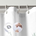 Miniatyrbillede 5 af 5: 180x200 cm Grøn Polyester Stof Bruseforhæng, Urskog, Eng, Grønne Planter, Akvarel Effekt, Anti-Mildew, Vandtæt o-