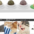 Pikkukuva 7 / 7: Kissankarkit luonnollisilla catnip-lehdillä, syötävät pallot, KLB