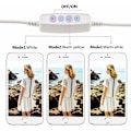 Miniatyrbillede 5 af 8: LED selfie-lys med mobilholder, 3 lystilstande og 10 lysstyrkeniveauer LED
