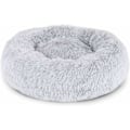 Pikkukuva 1 / 5: Koirapeti - Pyöreä tyynypeti kissoille - Mukava pehmeä donitsisohva kaikille koirille ja kissoille - Pehmeä kangas (80 cm Ø vaaleanharmaa) KLB