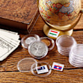 Miniatyrbild 8 av 8: Förvaringsbehållare för silvermynt 40 mm för myntsamlare, 60-pack