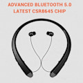 Miniatyrbillede 5 af 8: Bluetooth-hovedtelefoner, trådløst nakkebåndsheadset med sort