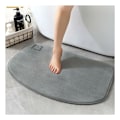 Miniatyrbilde 1 av 4: Badematte 48 x 78 cm Superabsorberende Memory Foam Baderomsmatte Maskinvaskbar Badematte for Kjøkken Baderom Inngangsparti KLB