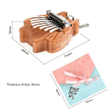 Miniatyrbillede 6 af 8: Kalimba 8 tangenter, tommelfingerklaver, mini tommelfingerklaver, fingerklaver, finger KLB
