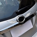 Miniatyrbillede 2 af 5: 3D Metal Vinger Stickers Metal Sticker Auto Bil Tilbehør(1 Par)(Sølv)-