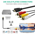 Miniatyrbilde 4 av 6: HDMI til RCA-kabel 1080P AV-adapter for TV HDTV