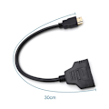 Miniatyrbillede 5 af 7: HDMI-splitter-adapterkabel - HDMI-splitter 1 ind 2 ud HDMI