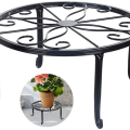 Miniatyrbilde 3 av 8: Retro Design Metall Rund Smidd Jern Blomsterkrakk Plante Stativ KLB