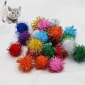 Miniatyrbild 8 av 8: Katt glitterbollar, färgglada ljusa katt leksaker KLB