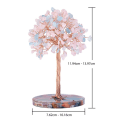 Miniatyrbilde 2 av 5: Klar kvarts edelsten livets tre - Feng Shui Bonsai Cash Tree Hjem