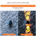 Miniatyrbilde 6 av 6: 4LED solcellelys kontrollsensor opp og ned dobbelthode vegglys vanntett Wan