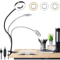Miniatyrbillede 2 af 2: 48 LED USB-klemmelampe, 3 tilstande/10 justerbar lysstyrke, justerbar læselampe, boglampe til læsning og arbejde