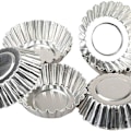 Miniatyrbild 3 av 8: 50-pack silverfärgade rostfria äggformar i form av en skål