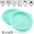 Miniatyrbillede 2 af 5: Rund silikone kageform bageform 6 tommer non-stick bageform silikoneform til kager brød tærte 4 stykker-