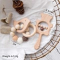 Miniatyrbillede 2 af 5: 2-pak BPA-fri Naturtræ Baby-Tygge Ringe