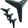 Miniatyrbillede 1 af 4: 4\" / 10cm metal møbelfødder, 4 stk. metal diamant trekant bordben KLB
