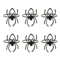 Miniatyrbillede 1 af 5: Spider Halloween Servietringe Metal Servietringe Sort 6Set